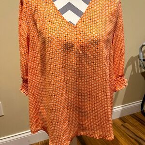 Ann Taylor Factory Orange Blouse